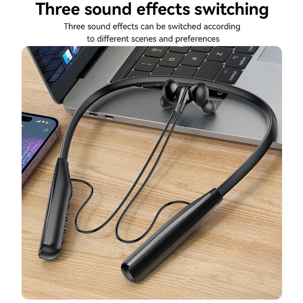 YESIDO YSP22 ENC-støjreducerende Bluetooth-kompatible 5.3-høretelefoner med halsbånd og LED-strømdisplay