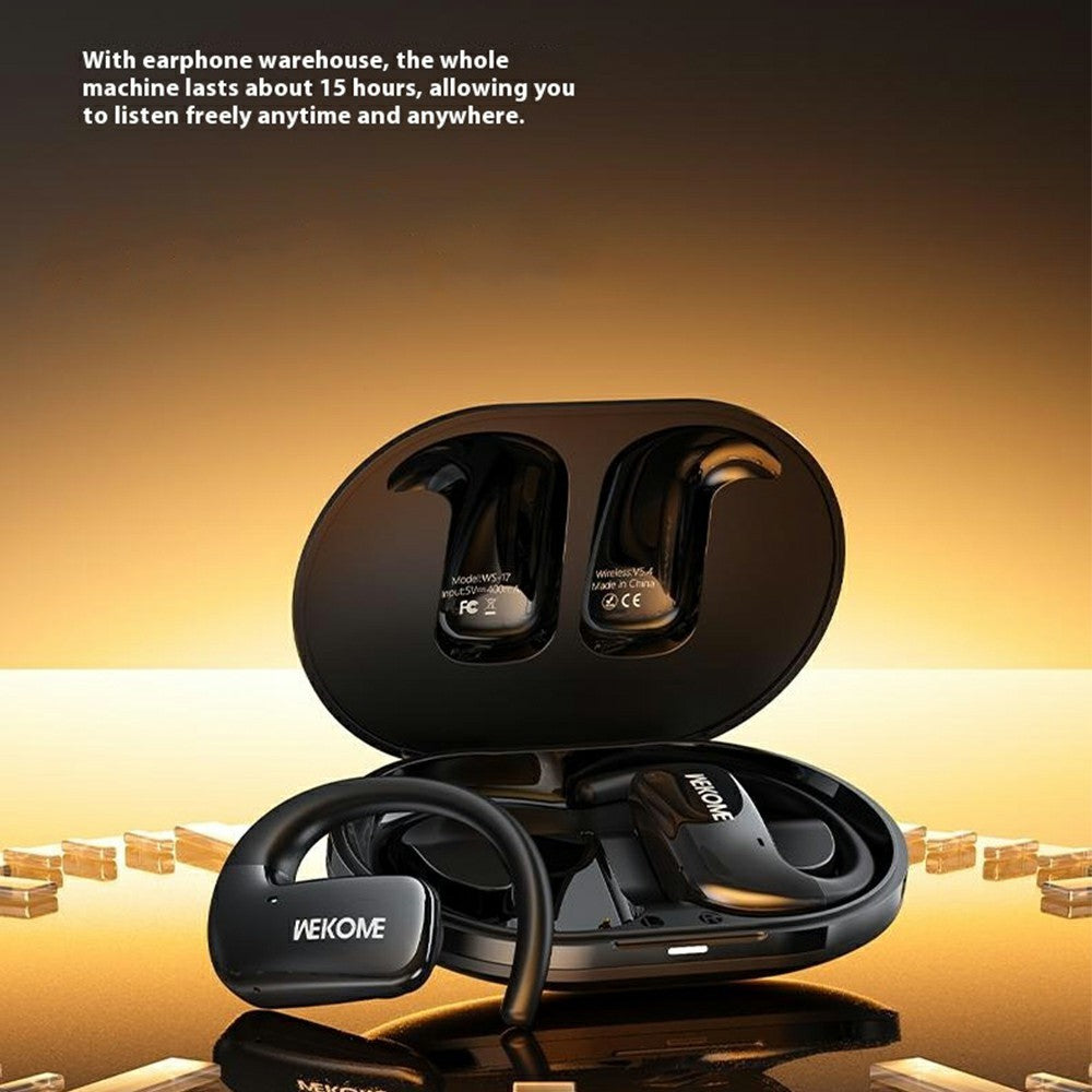 WEKOME WS-17 Open Ear Hovedtelefoner Bluetooth-kompatibel 5.4 OWS Hængende Høretelefoner Ørepropper 15 timers spilletid