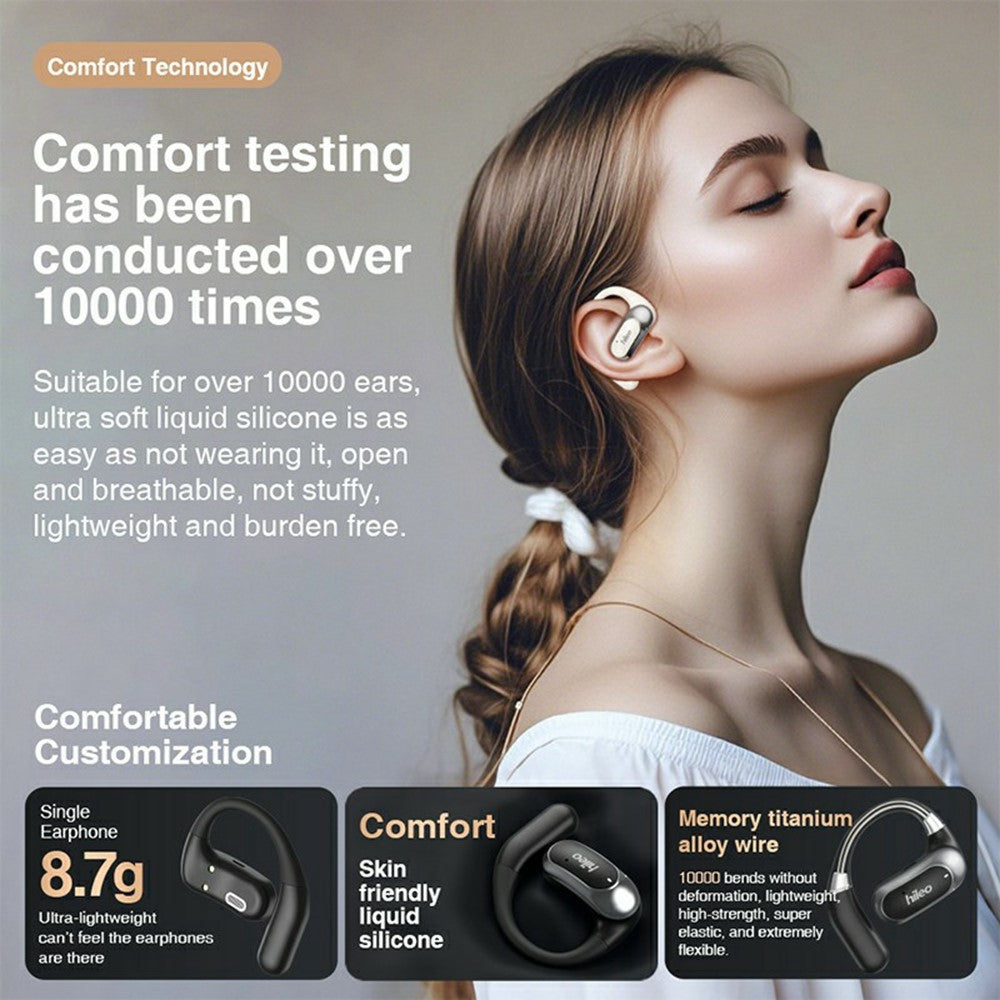 HILEO Hi95 Open-Ear Bluetooth-kompatible hovedtelefoner trådløst stereoheadset