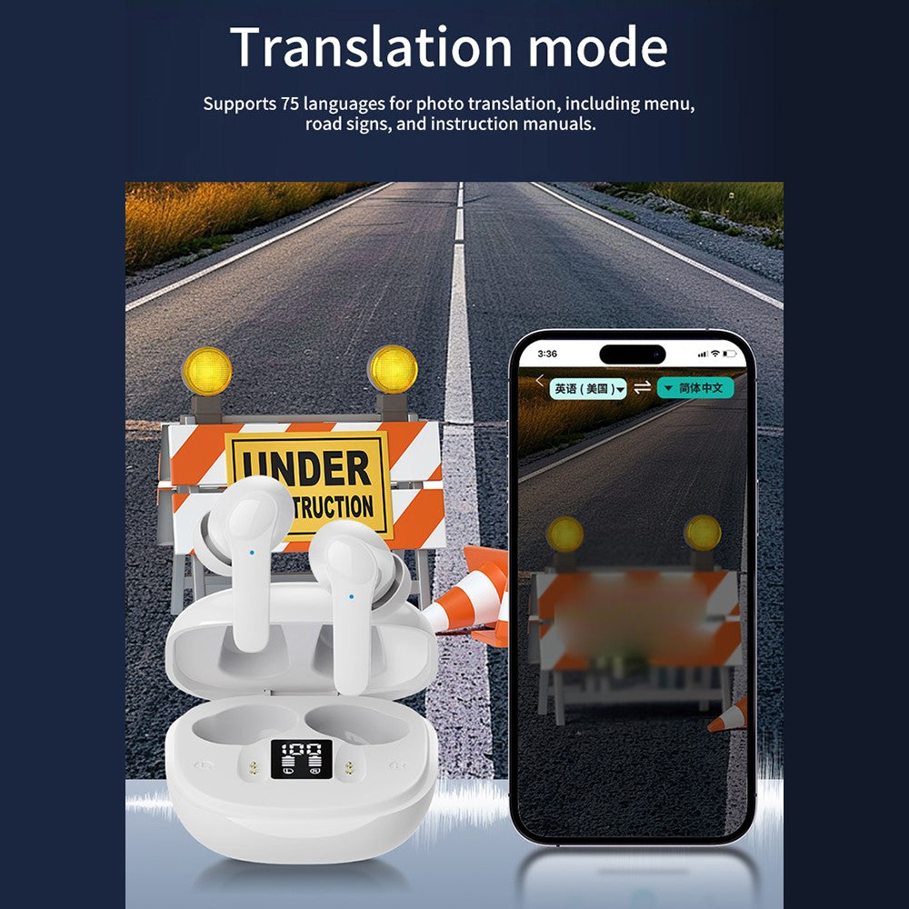 B11 Smart Voice Translation Earbuds Noise Reduction Bluetooth-Compatible In Ear Headphones
