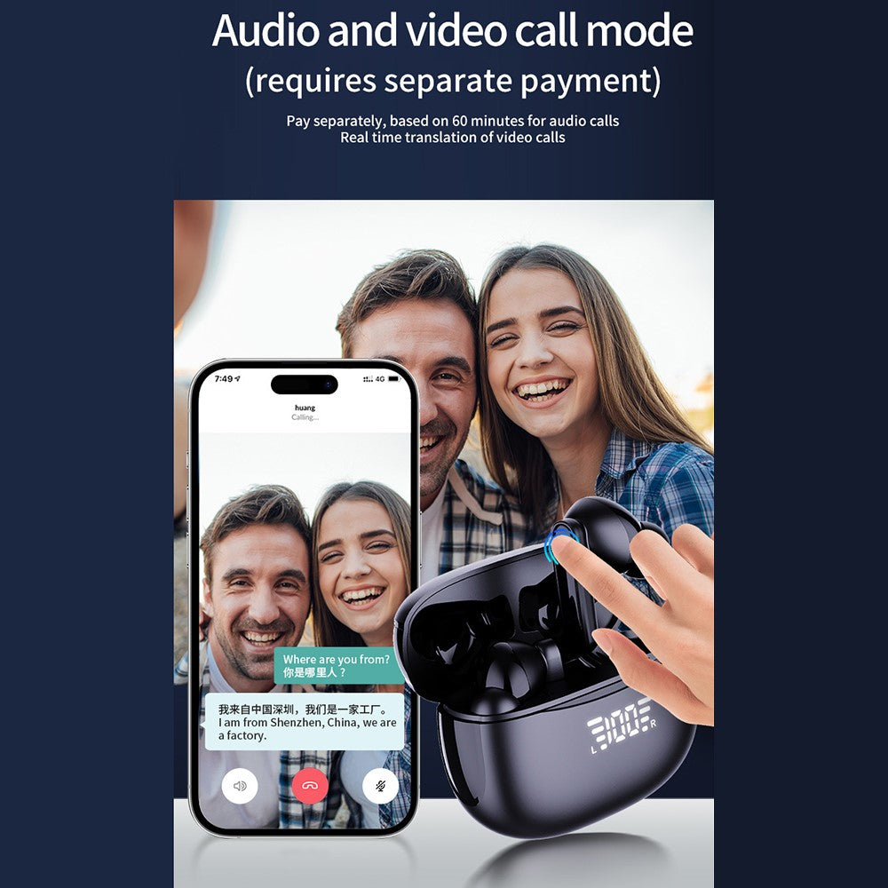 A8 Smart Voice Translation Earbuds 150 Languages Online Translator Bluetooth-Compatible In Ear Headphones