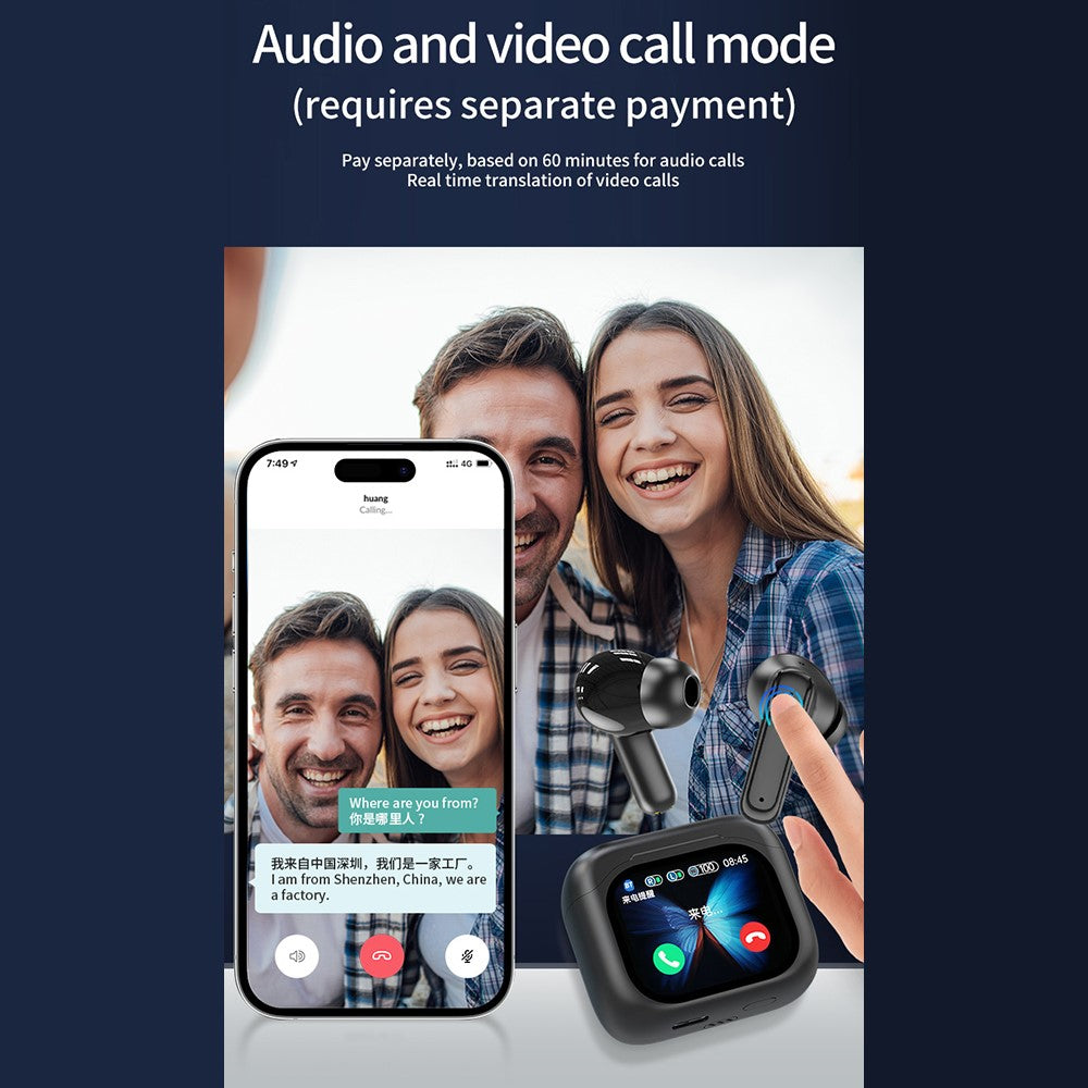 BY16 Smart Stemmeoversættende Høretelefoner 150 Sprog Oversætter Bluetooth-kompatible Hovedtelefoner