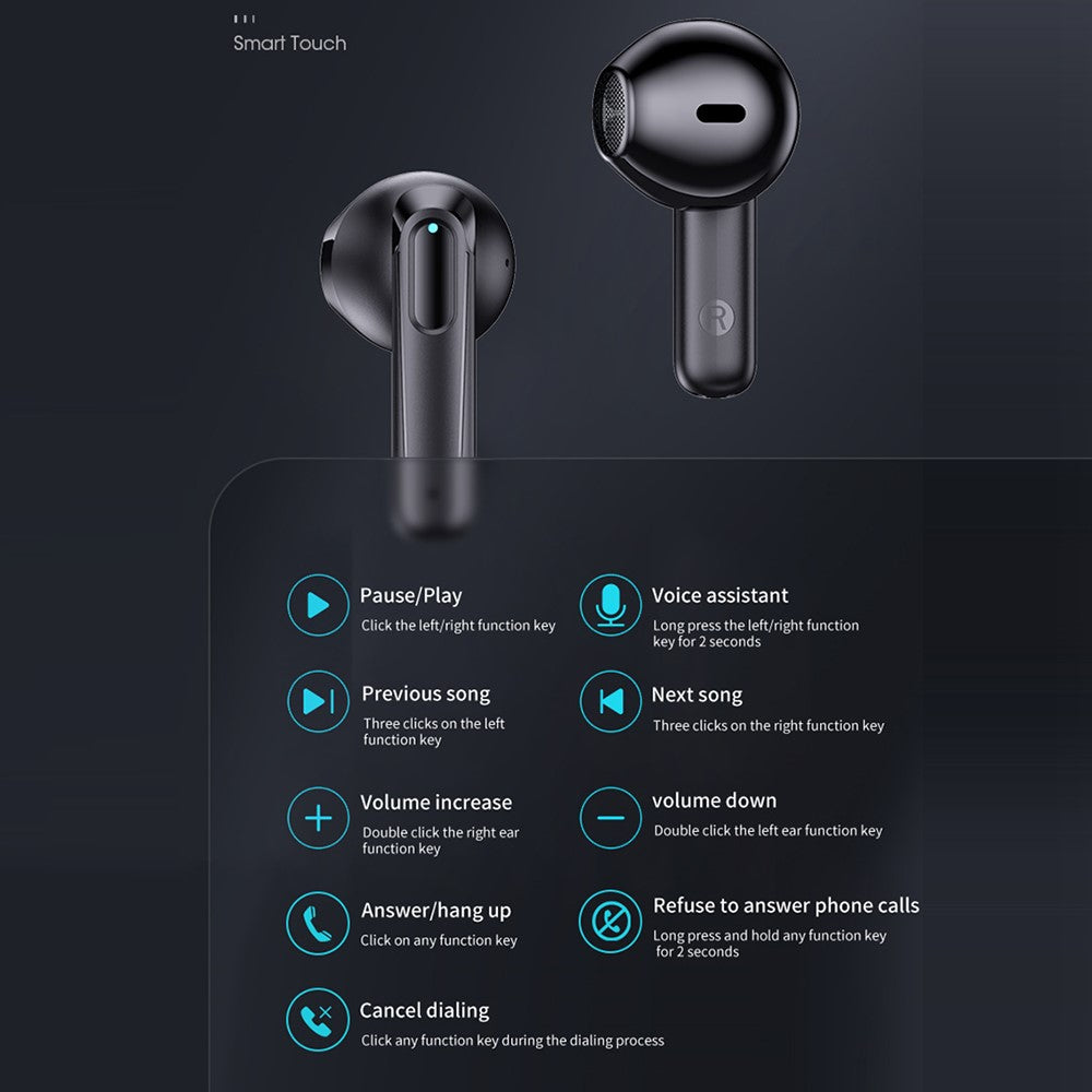 A18 Smart Stemmeoversættende Øretelefoner Bluetooth-Kompatible Semi In-Ear Hovedtelefoner 150 Sprog Trådløse Øretelefoner