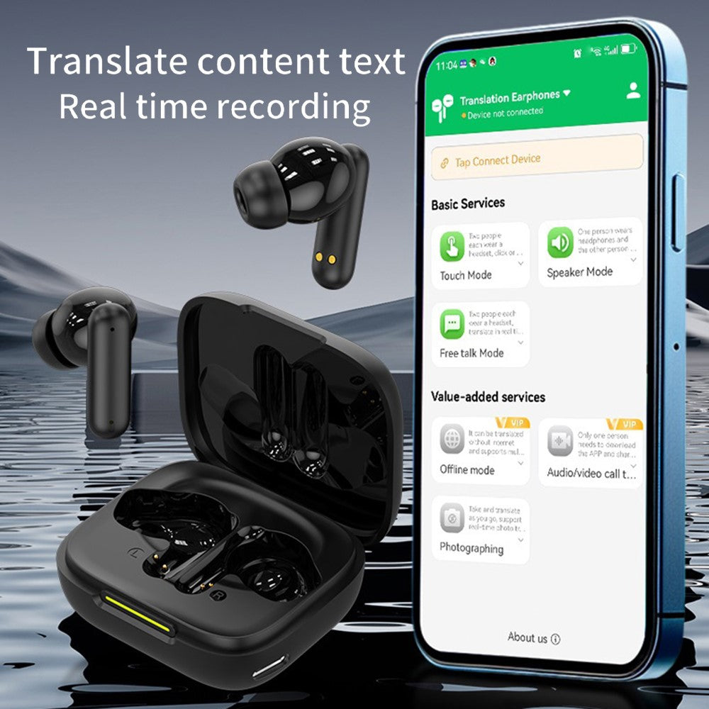 B19 150 Languages Smart Voice Translation Earbuds HD Calls Wireless Bluetooth-Compatible In Ear Headphones