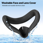 Til Meta Quest 3S Silikone Tilbehørssæt med VR Headset Cover / Controller Greb / Ansigtsmaske