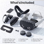 Til Meta Quest 3S Silikone Tilbehørssæt med VR Headset Cover / Controller Greb / Ansigtsmaske