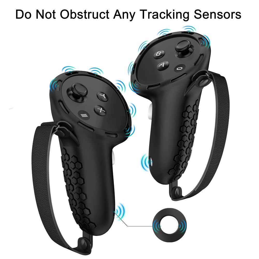Til Meta Quest 3S Silikone Tilbehørssæt med VR Headset Cover / Controller Greb / Ansigtsmaske