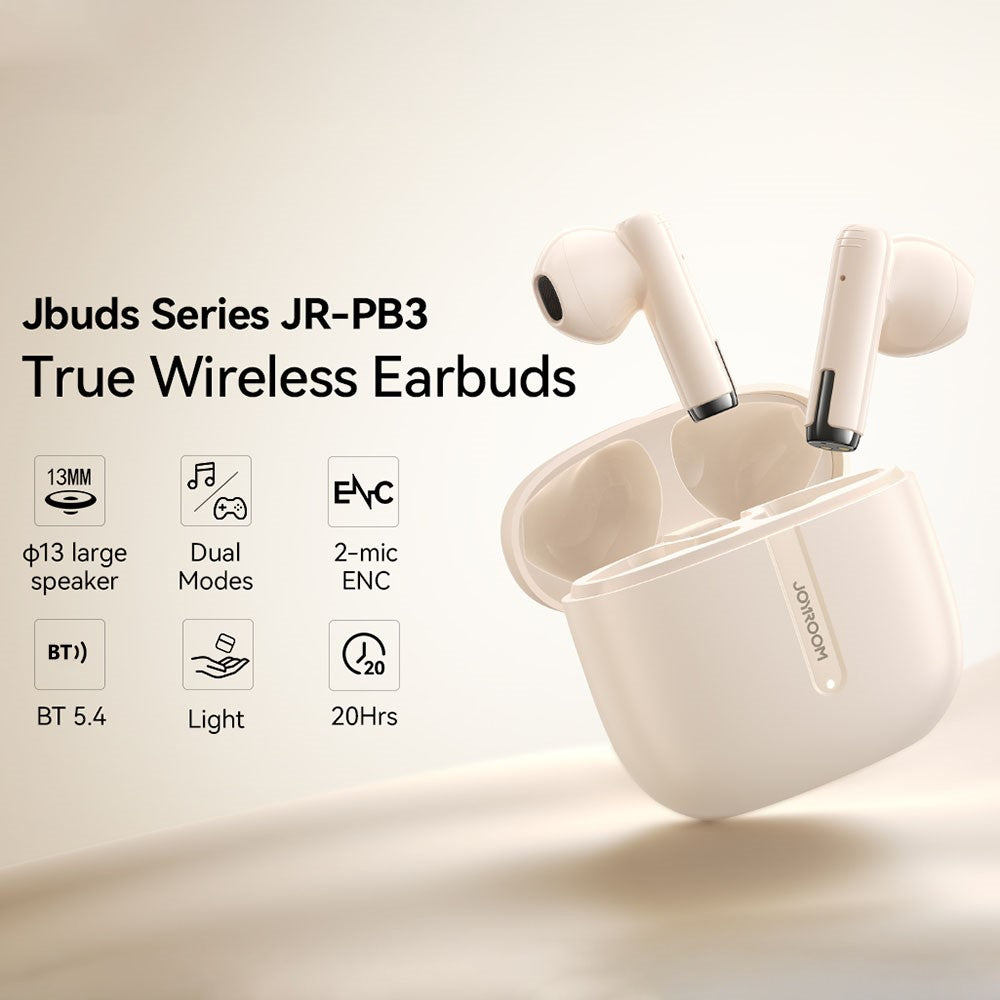 JOYROOM Jpods JR-PB3 Trådlösa Hörlurar med 13 mm Driver ENC, Brusreducering, Vattentäta Hörlurar