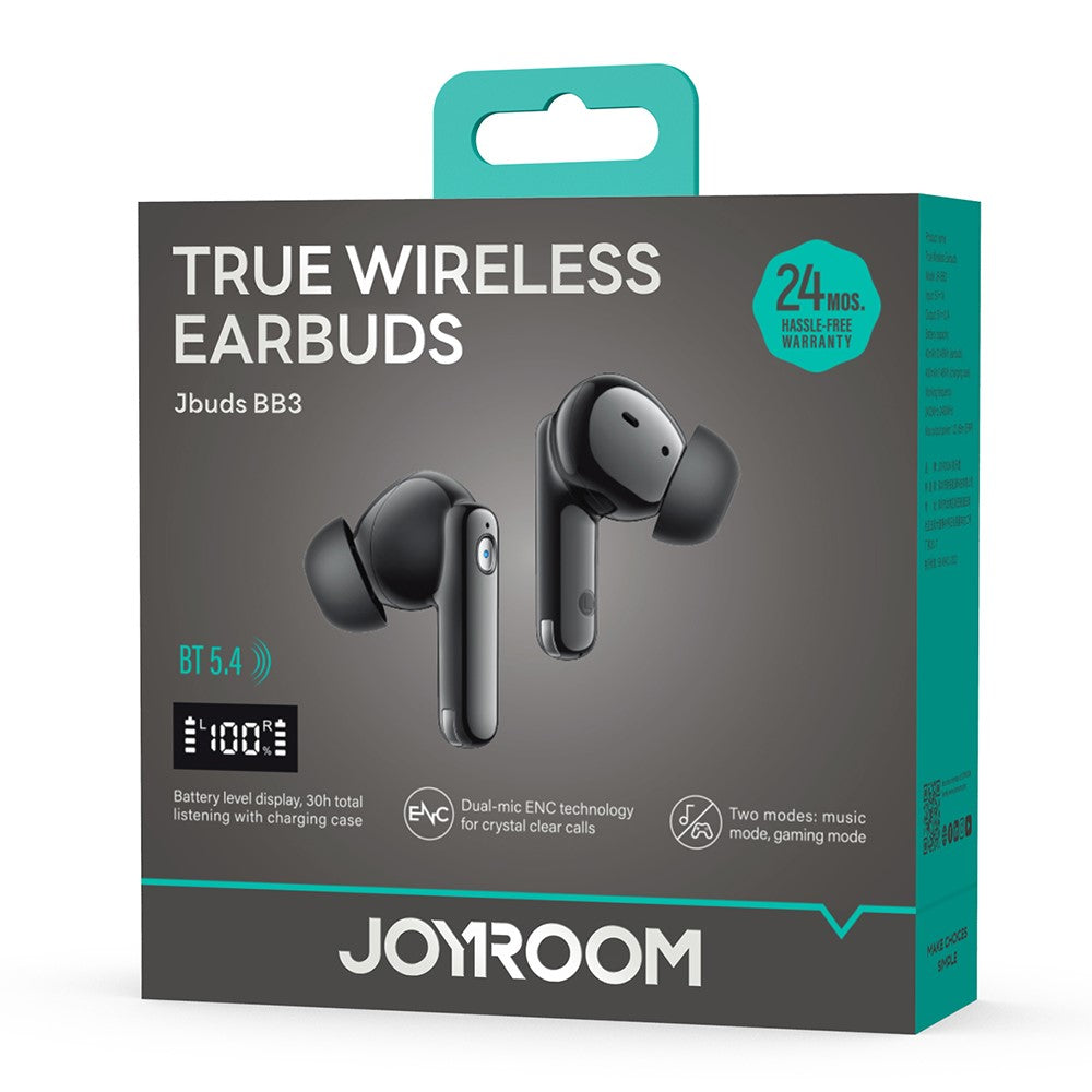 JOYROOM Jbuds JR-BB3 Trådlösa Hörlurar In-Ear BT Hörlurar IPX5 Vattentäta 30H Speltid Hörlurar
