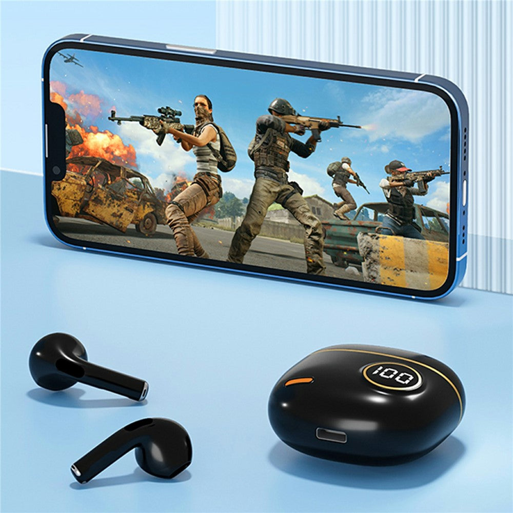 S190 Wireless Earphones Digital Display Waterproof Bluetooth-compatible Gaming Music Headset