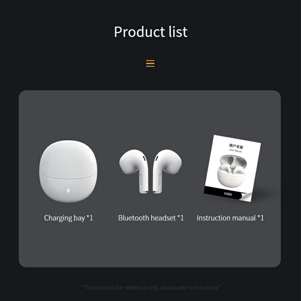 V350 Wireless Bluetooth-Compatible Earphone HiFi Sound Quality Touch Control Music Gaming Headset
