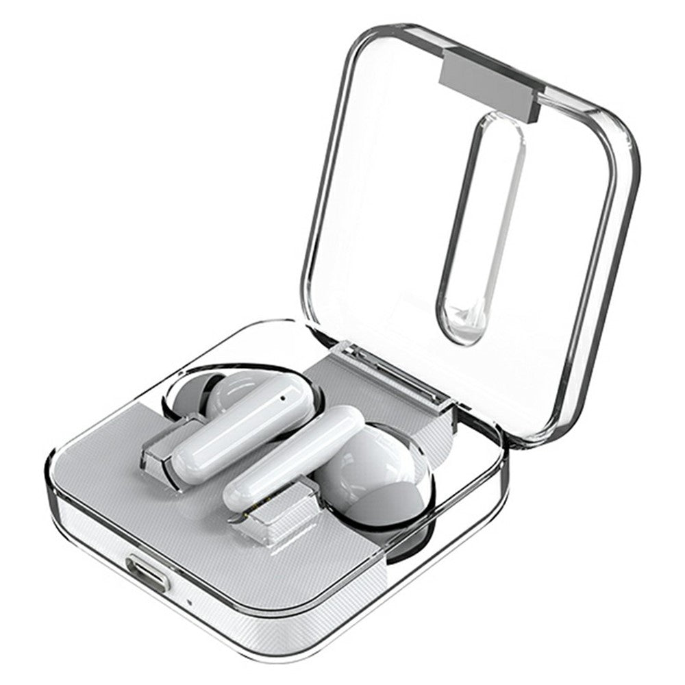 S168 Wireless Bluetooth-Compatible Earphones Touch Control Music Headset with Clear Charging Case