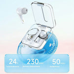 S168 Wireless Bluetooth-Compatible Earphones Touch Control Music Headset with Clear Charging Case