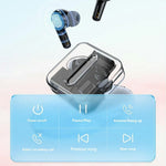 S168 Wireless Bluetooth-Compatible Earphones Touch Control Music Headset with Clear Charging Case