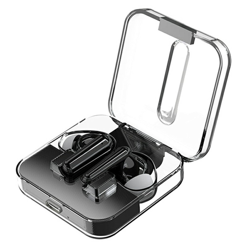 S168 Wireless Bluetooth-Compatible Earphones Touch Control Music Headset with Clear Charging Case
