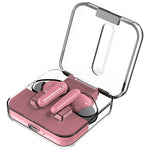 S168 Wireless Bluetooth-Compatible Earphones Touch Control Music Headset with Clear Charging Case