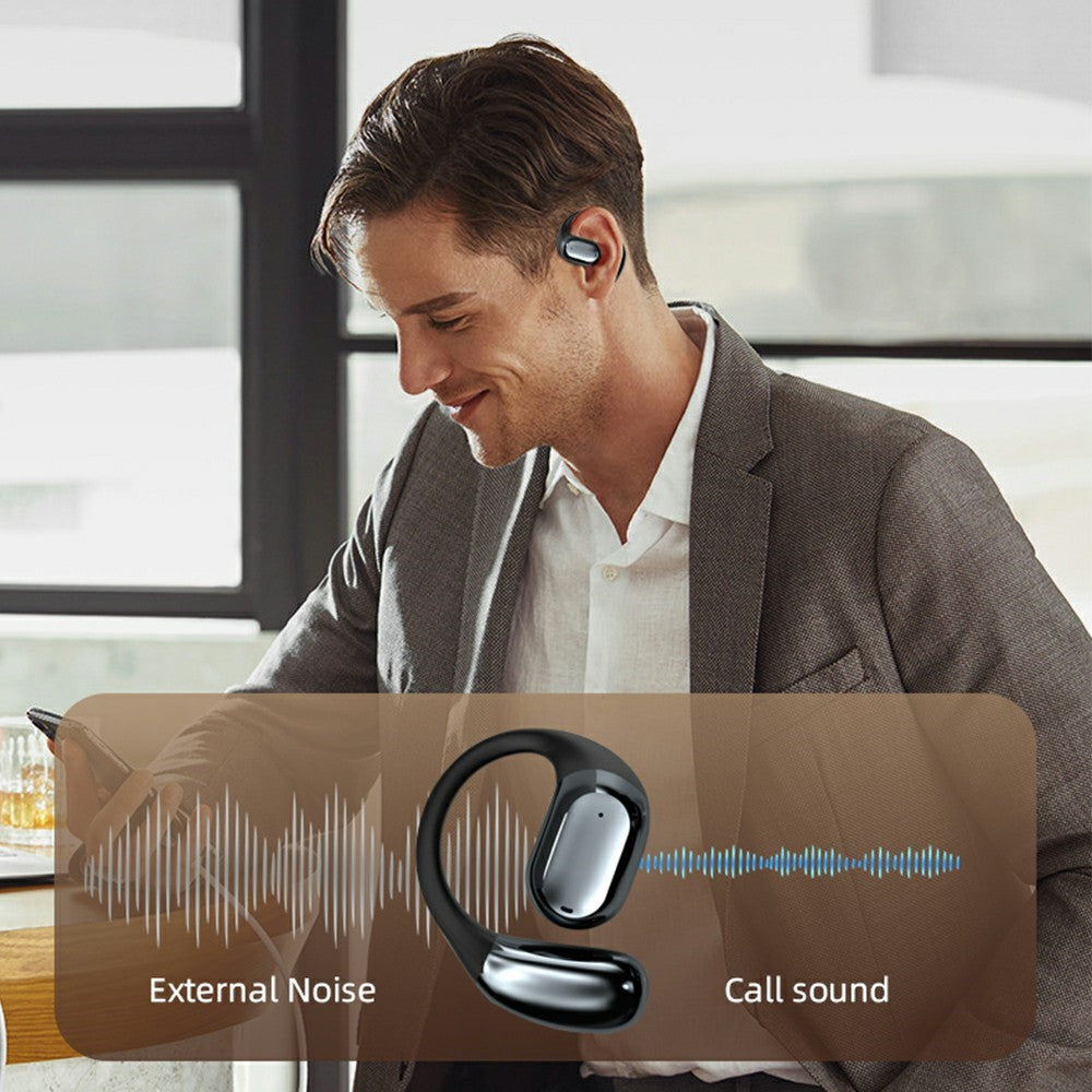 P-Q10 AI Smart Translation Earbuds BT Headset Digital Display Hanging Ear Wireless Earphones