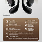 P-Q10 AI Smart Translation Earbuds BT Headset Digital Display Hanging Ear Wireless Earphones