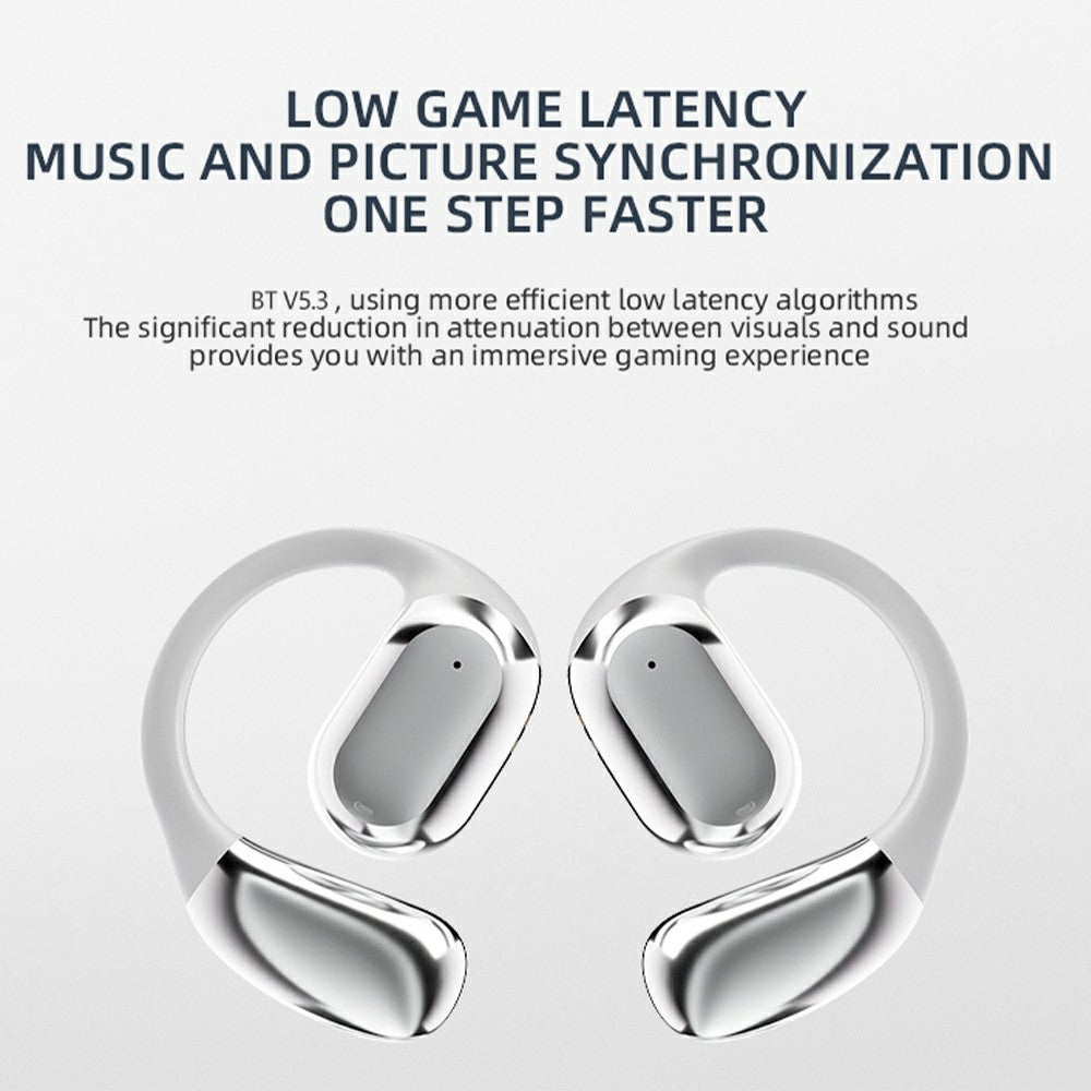 P-Q10 AI Smart Translation Earbuds BT Headset Digital Display Hanging Ear Wireless Earphones