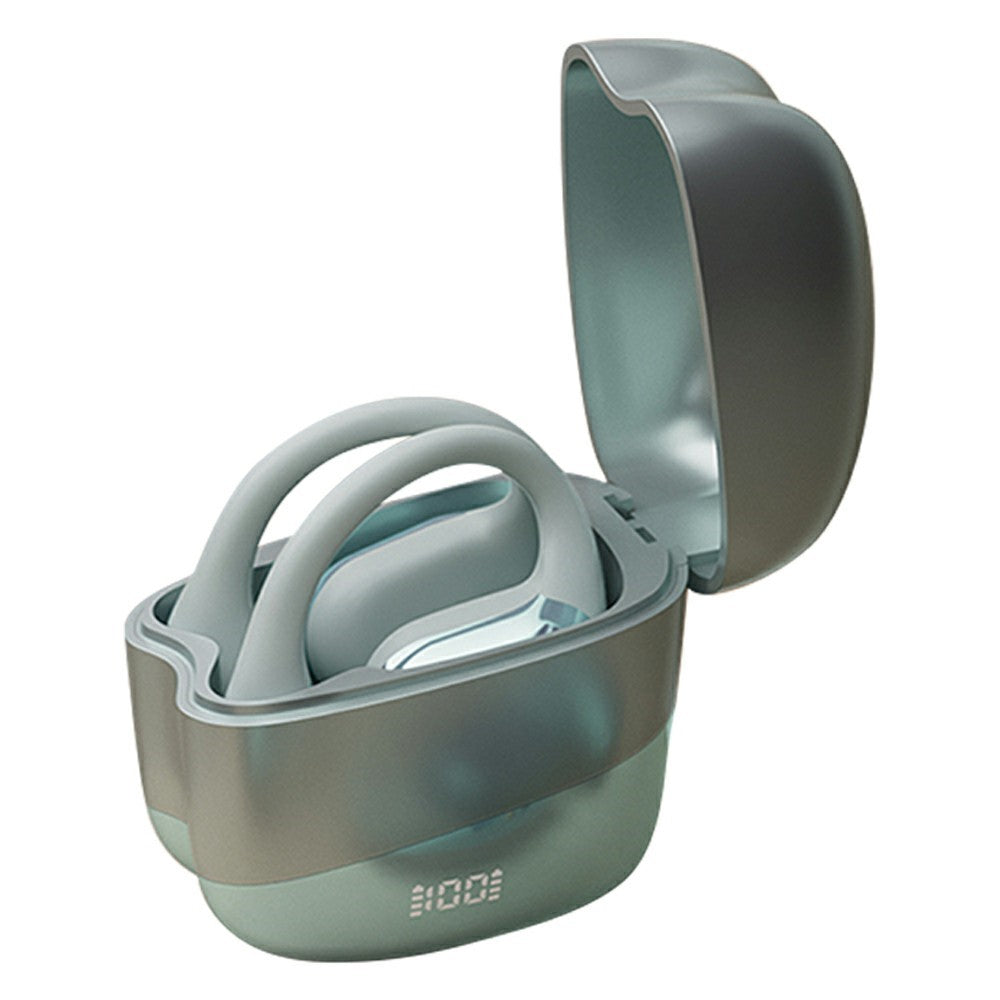 P-Q10 AI Smart Translation Earbuds BT Headset Digital Display Hanging Ear Wireless Earphones