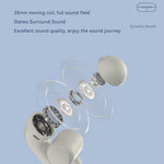 F18 1 Pair Wireless Clip-On Open-Ear Earbuds ANC Noise Cancelling Bluetooth-Compatible Earphones