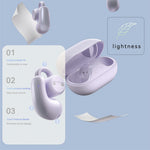 F18 1 Pair Wireless Clip-On Open-Ear Earbuds ANC Noise Cancelling Bluetooth-Compatible Earphones