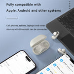 F18 1 Pair Wireless Clip-On Open-Ear Earbuds ANC Noise Cancelling Bluetooth-Compatible Earphones