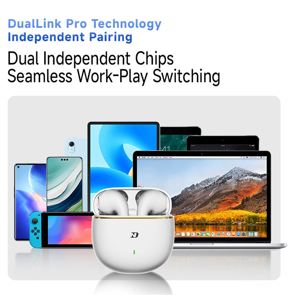 ND Air 3 Bluetooth-Compatible 5.4 True Wireless Earbuds 13mm Dynamic Driver Semi In Ear HiFi Headphones