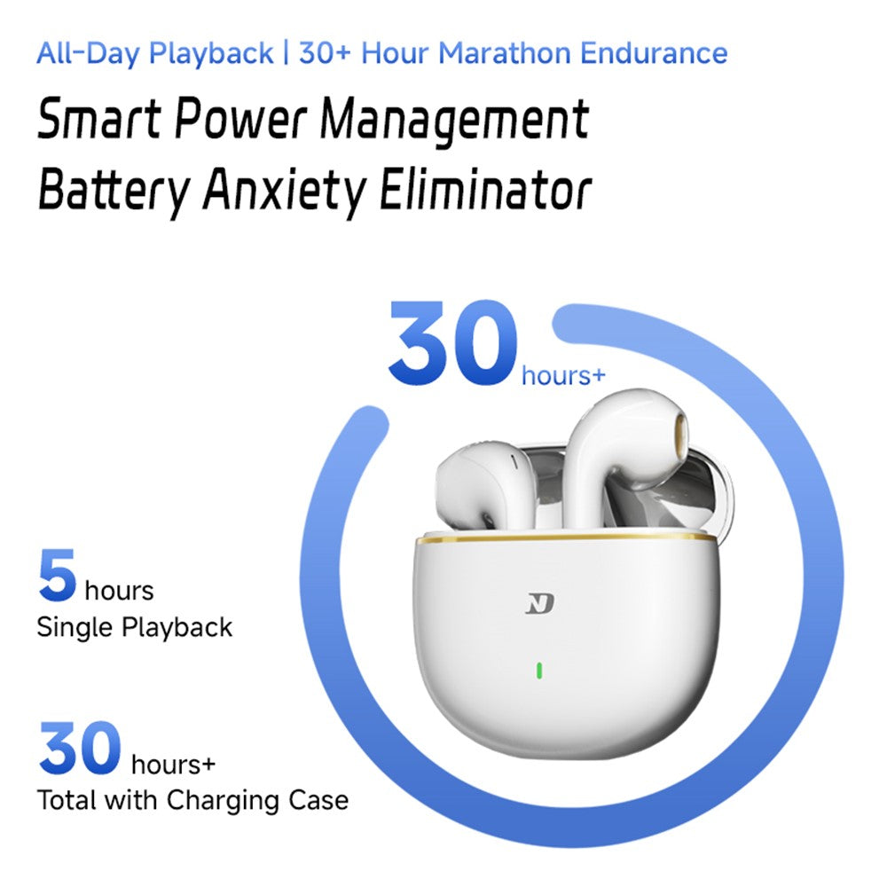 ND Air 3 Bluetooth-Compatible 5.4 True Wireless Earbuds 13mm Dynamic Driver Semi In Ear HiFi Headphones