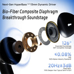 ND Air 3 Bluetooth-Compatible 5.4 True Wireless Earbuds 13mm Dynamic Driver Semi In Ear HiFi Headphones