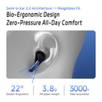 ND Air 3 Bluetooth-Compatible 5.4 True Wireless Earbuds 13mm Dynamic Driver Semi In Ear HiFi Headphones
