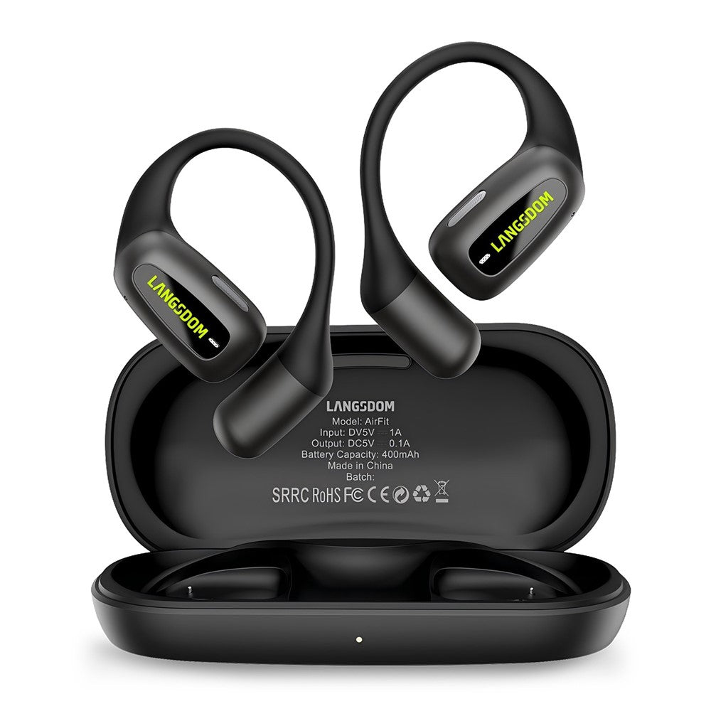 LANGSDOM Airfit Open Ear True Wireless Earbuds Bluetooth-kompatible hovedtelefoner til løb