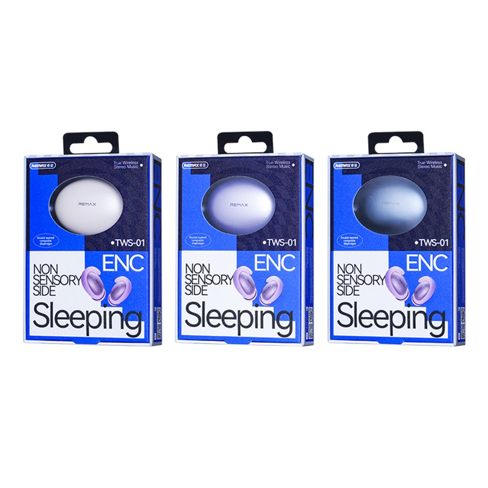 REMAX TWS-01 Wireless Earbuds Bluetooth-compatible Stereo Headphones Sleep Friendly ENC Earphones