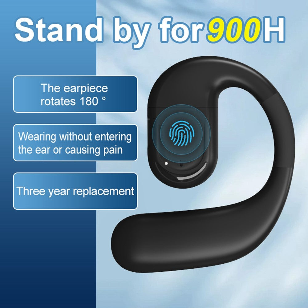 YJ78 Open Ear Earbuds Rotatable Single Ear Hook Sports Headphones Bluetooth-Compatible 5.4