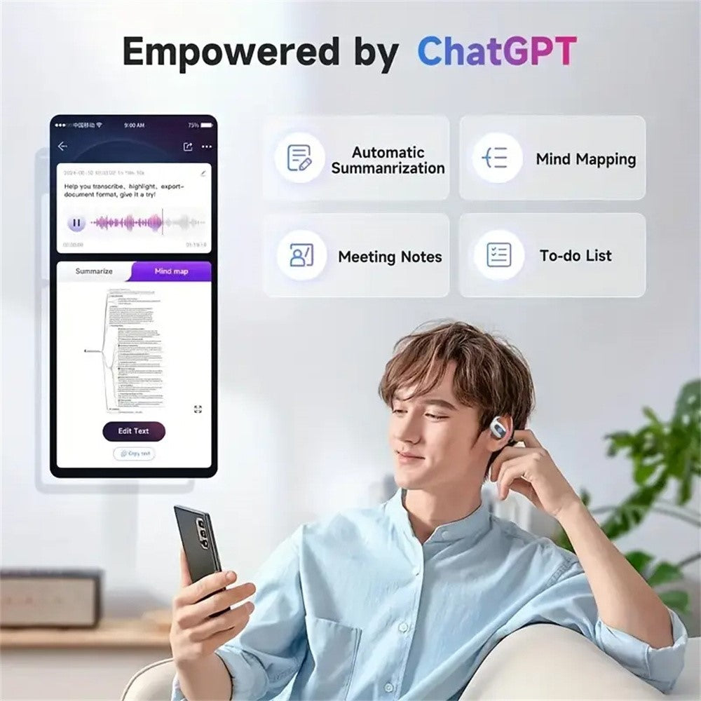 T20 Bluetooth-Compatible Music Earphones Noise Cancelling Multi Language Translation Headphones