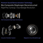 ND Pulsar Bluetooth-Compatible Headset 13mm HIFI Dynamic Driver In-Ear Earphones with 4 Mic