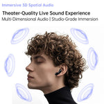ND Pulsar Bluetooth-Compatible Headset 13mm HIFI Dynamic Driver In-Ear Earphones with 4 Mic