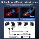 COOLREACH X7 Motorcycle Helmet Bluetooth-Compatible Headset Waterproof Wireless Earpiece with 2-in-1 Soft and Hard Mic