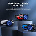 COOLREACH X7 Motorcycle Helmet Bluetooth-Compatible Headset Waterproof Wireless Earpiece with 2-in-1 Soft and Hard Mic