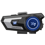 COOLREACH X7 Motorcycle Helmet Bluetooth-Compatible Headset Waterproof Wireless Earpiece with 2-in-1 Soft and Hard Mic