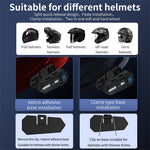X9 Motorcycle Helmet Bluetooth-Compatible Headset Waterproof Wireless Riding Earphones with 2 in 1 Soft and Hard Mic