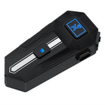 X9 Motorcycle Helmet Bluetooth-Compatible Headset Waterproof Wireless Riding Earphones with 2 in 1 Soft and Hard Mic
