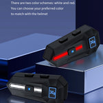 X9 Motorcycle Helmet Bluetooth-Compatible Headset Waterproof Wireless Riding Earphones with 2 in 1 Soft and Hard Mic