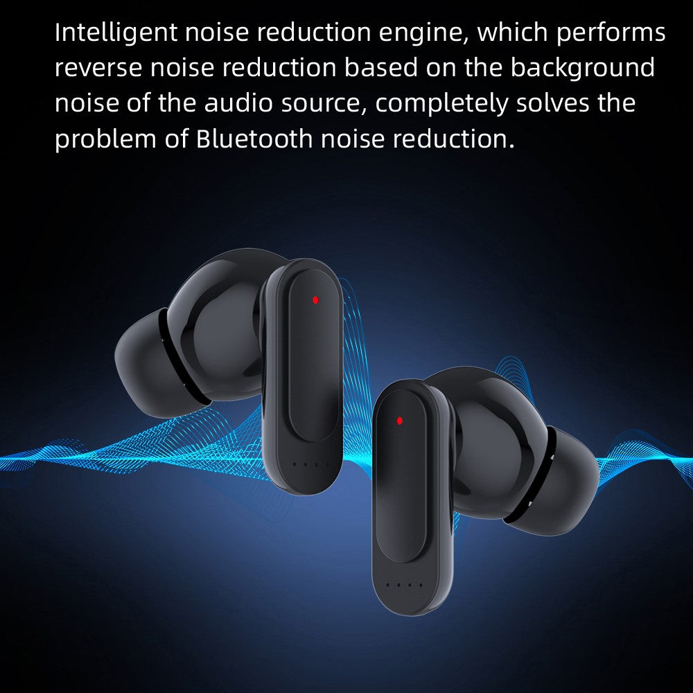 MAX60 Wireless Bluetooth-Compatible Earbuds Heavy Bass Active Noise Cancellation CVC Earphones