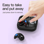 LY9 Mini Ultra Thin Wireless Sleep Earbuds Portable Shark Fin Design Bluetooth-Compatible Earphones with Watch Strap