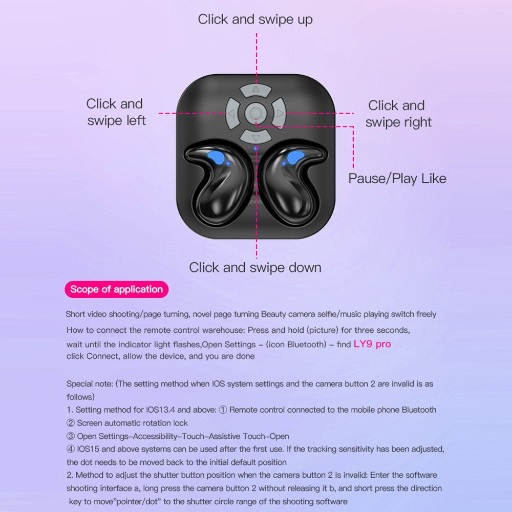 LY9 Mini Ultra Thin Wireless Sleep Earbuds Portable Shark Fin Design Bluetooth-Compatible Earphones with Watch Strap