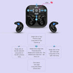 LY9 Mini Ultra Thin Wireless Sleep Earbuds Portable Shark Fin Design Bluetooth-Compatible Earphones with Watch Strap