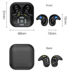 LY9 Mini Ultra Thin Wireless Sleep Earbuds Portable Shark Fin Design Bluetooth-Compatible Earphones with Watch Strap