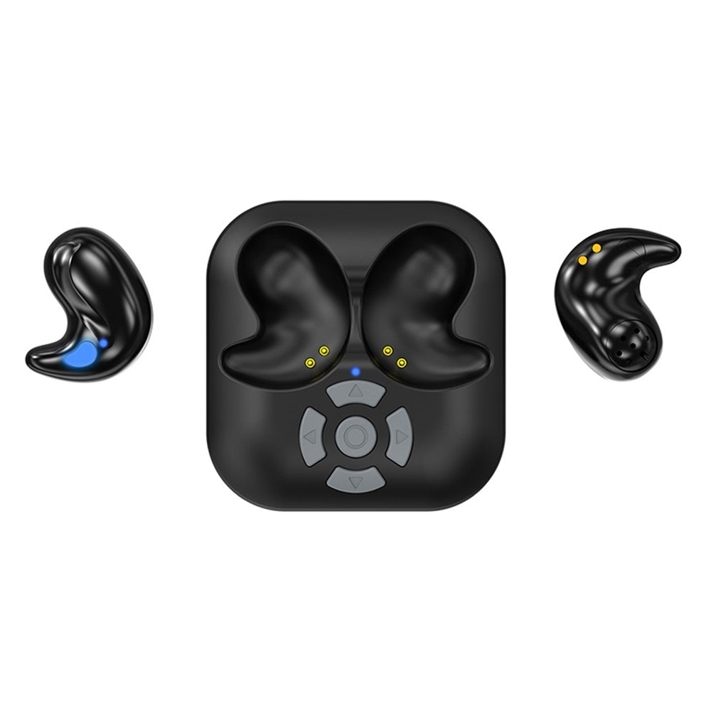 LY9 Mini Ultra Thin Wireless Sleep Earbuds Portable Shark Fin Design Bluetooth-Compatible Earphones with Watch Strap