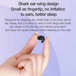 LY9 Mini Ultra Thin Wireless Sleep Earbuds Portable Shark Fin Design Bluetooth-Compatible Earphones with Watch Strap